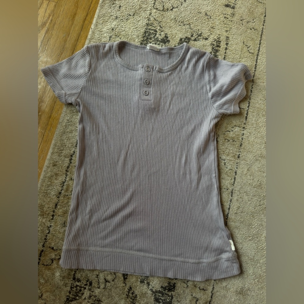 Jamie Kay light purple ribbed Modal tee